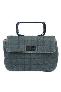 Chanel 2.55 Choco Bar Handbag Blue Denim
